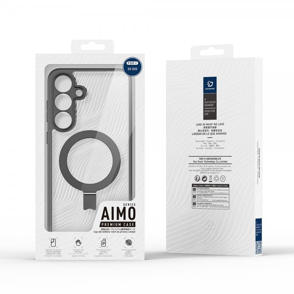 Dux Ducis Samsung Galaxy S25 Kuori Aimo Series MagSafe Jalusta Musta