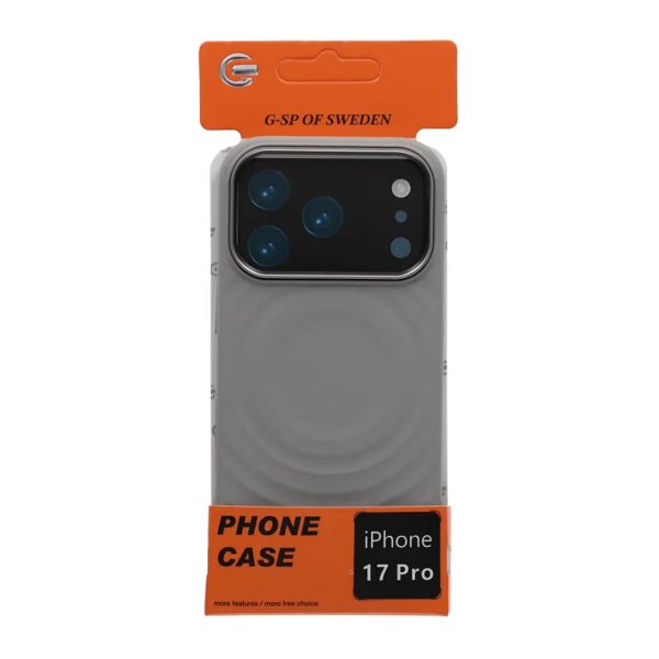 iPhone 17 Pro Silikonkuori MagSafe Vaaleanharmaa