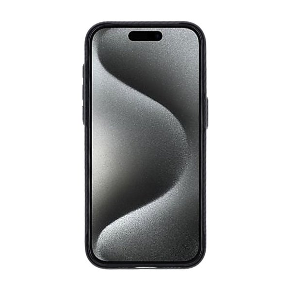 iPhone 15 Pro Max Kuori Hiilikuitukuvio MagSafe Musta