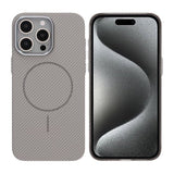 iPhone 15 Pro Max Kuori Hiilikuitukuvio MagSafe Harmaa