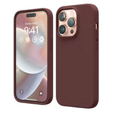 Rvelon iPhone 14 Pro -kuori silikonista MagSafe, ruskea