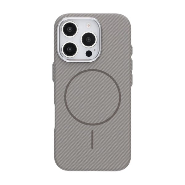 iPhone 16 Pro Kuori Hiilikuitukuvio MagSafe Harmaa