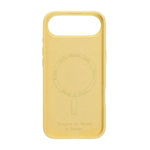 Rvelon iPhone Air -silikonikuori MagSafe-tuella, keltainen