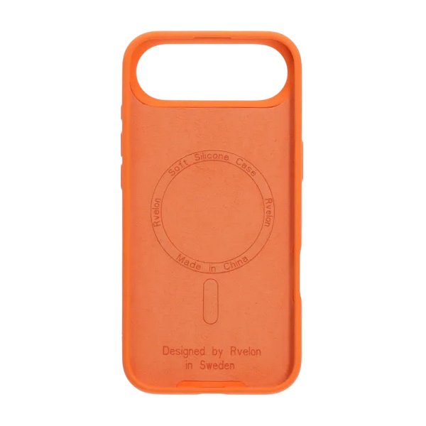 Rvelon iPhone Air -silikonikuori MagSafe-yhteensopiva, oranssi