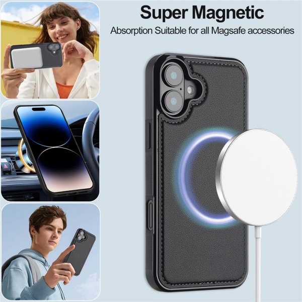 Nordic Covers iPhone 17 -kotelo irrotettavalla MagSafe-kuorella, Raven Black