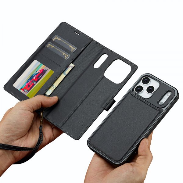 Nordic Covers iPhone 17 Pro -kotelo irrotettavalla MagSafe-kuorella, Raven Black