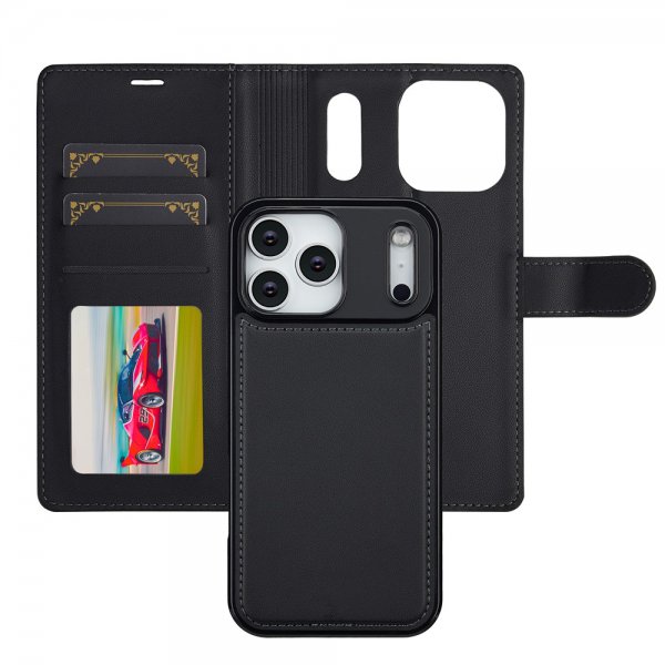 Nordic Covers iPhone 17 Pro Max -kotelo irrotettavalla MagSafe-kuorella, Raven Black