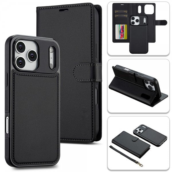 Nordic Covers iPhone 17 Pro Max -kotelo irrotettavalla MagSafe-kuorella, Raven Black