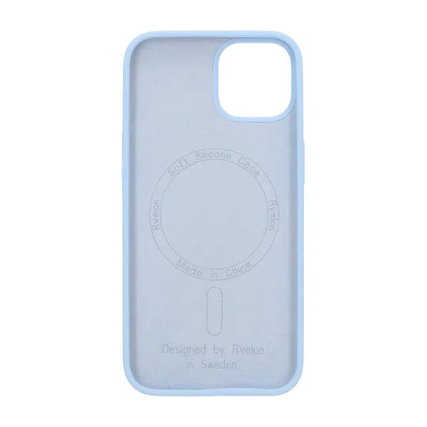 Rvelon iPhone 13/iPhone 14 kuori silikoni MagSafe sininen
