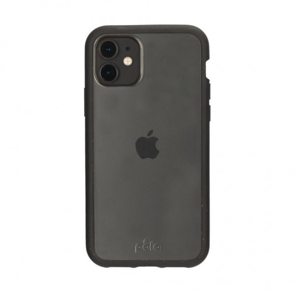 Pela iPhone 11 -suojakuori, ympäristöystävällinen, läpinäkyvä musta