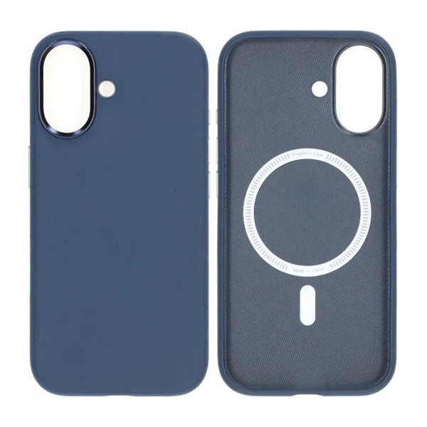 iPhone 17 Kansi tekonahka MagSafe Sininen