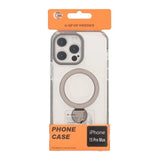 iPhone 15 Pro Max Kuori Rengasjalusta MagSafe Musta Läpinäkyvä