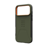 Urban Armor Gear (UAG) iPhone 17 Pro Max -suojakuori Civilian MagSafe Olive/Orange