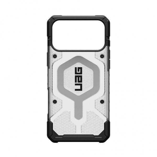 Urban Armor Gear (UAG) iPhone 17 Pro Max -kuori Pathfinder Clear MagSafe Ice Silver