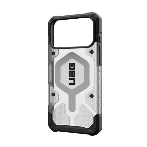 Urban Armor Gear (UAG) iPhone 17 Pro Max -kuori Pathfinder Clear MagSafe Ice Silver