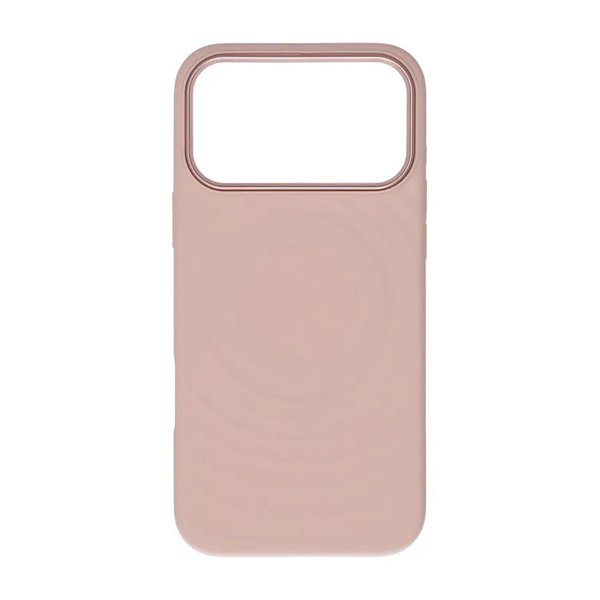iPhone 17 Pro Max Kuori Silikoni MagSafe Vaaleanpunainen