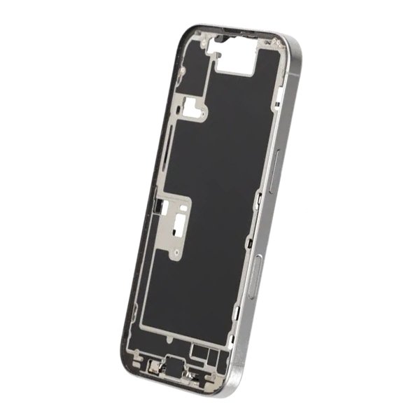 Keskikehys pikkutarvikkeilla iPhone 16 Prolle - Valkoinen Titani OEM
