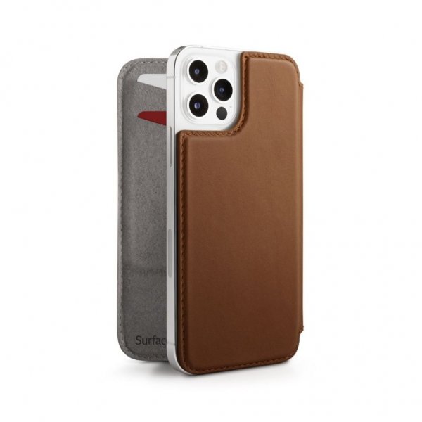 Twelve South iPhone 12 Pro Max SurfacePad-kotelo, konjakinruskea