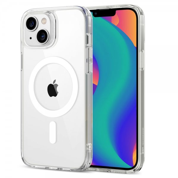 ESR iPhone 13/iPhone 14 Classic Hybrid HaloLock läpinäkyvä kuori