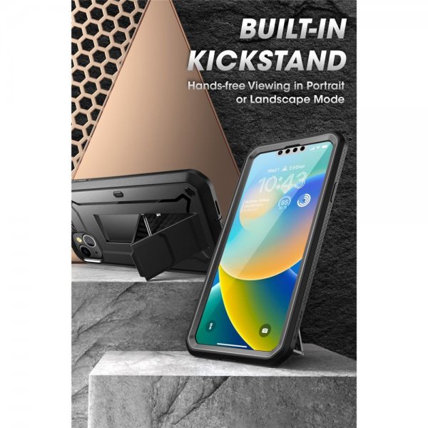 Supcase iPhone 13/iPhone 14 Suojakuori UB Pro Musta