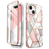 Supcase iPhone 14 Plus -kuori Cosmo Pink Marble