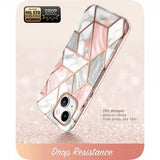 Supcase iPhone 14 Plus -kuori Cosmo Pink Marble
