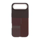 iPhone Air -kuori, aramidikuitu, MagSafe, punainen ruudukko