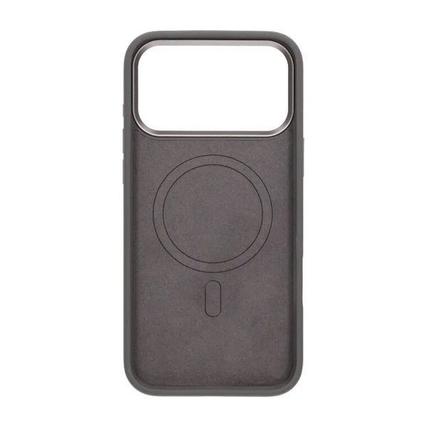 iPhone 17 Pro Max Kuori Silikoni MagSafe Tummanharmaa
