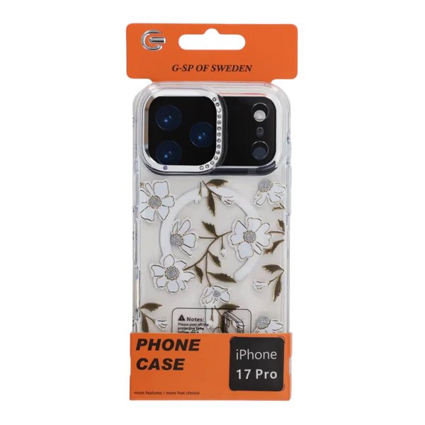 iPhone 17 Pro -kuoret, kuvioitu, MagSafe-kukkakoristeet