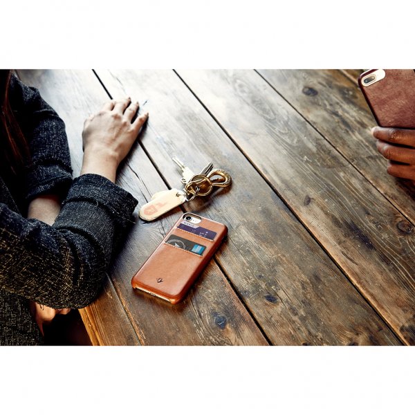 Twelve South iPhone 7 Plus/iPhone 8 Plus Relaxed Leather -korttikotelo, Marsala