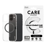 CARE by PanzerGlass iPhone 16 -suojakuori Urban Combat MagSafe Musta Läpinäkyvä
