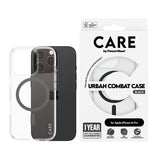 CARE by PanzerGlass iPhone 16 Pro -kuori Urban Combat MagSafe Musta Läpinäkyvä