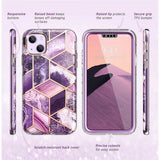 Supcase iPhone 14 Plus -kuori, Cosmo Purple Marble