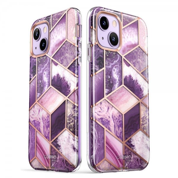Supcase iPhone 14 Plus -kuori, Cosmo Purple Marble