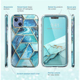 Supcase iPhone 14 Plus -suojakuori, Cosmo Blue Marble