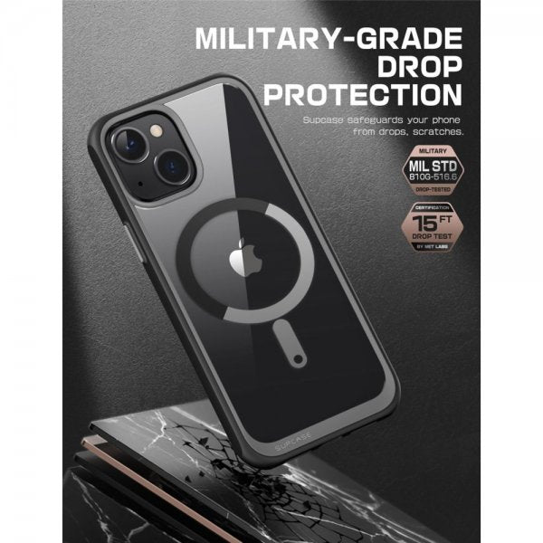 Supcase iPhone 14 Plus -suojakuori UB Mag, musta