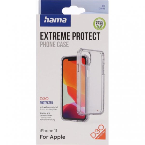 Hama iPhone 11 Extreme Protect -läpinäkyvä kuori