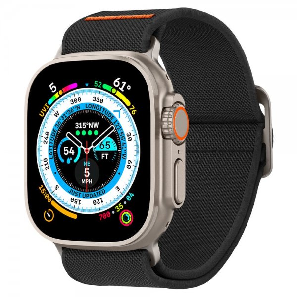 Spigen Apple Watch 44/45/46mm/Ultra 49mm ranneke Lite Fit Ultra musta
