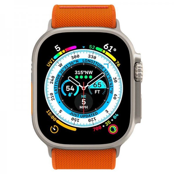 Spigen Apple Watch 44/45/46mm/Ultra 49mm ranneke Lite Fit Ultra Orange