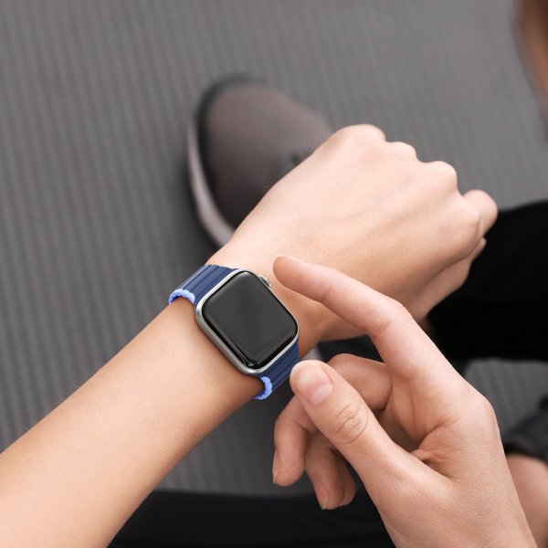 Dux Ducis Apple Watch 38/40/41/42mm ranneke LD-sarja sininen-violetti