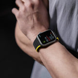 Dux Ducis Apple Watch 38/40/41/42mm ranneke LD Series, musta/keltainen