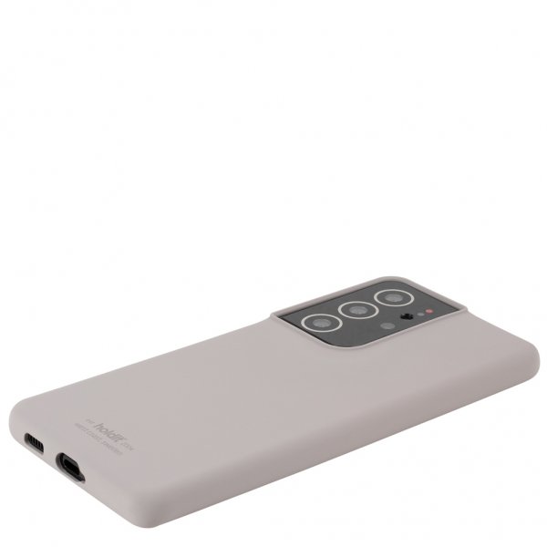 holdit Samsung Galaxy S21 Ultra Kuori Silikoni Taupe