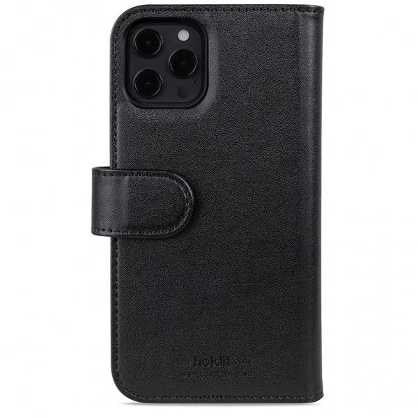 holdit iPhone 12/iPhone 12 Pro Kotelo WalletCase Extended Irrotettava Kuori Musta