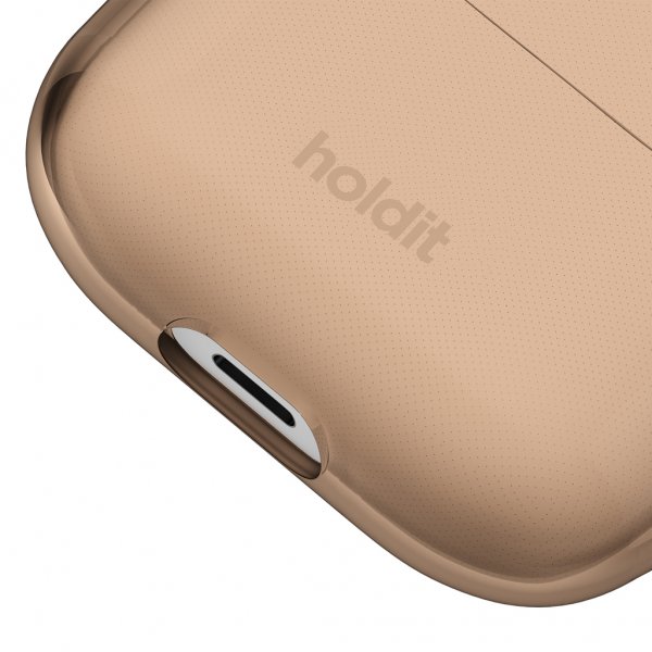 holdit AirPods Pro/AirPods Pro 2 Seethru tummanruskea kuori