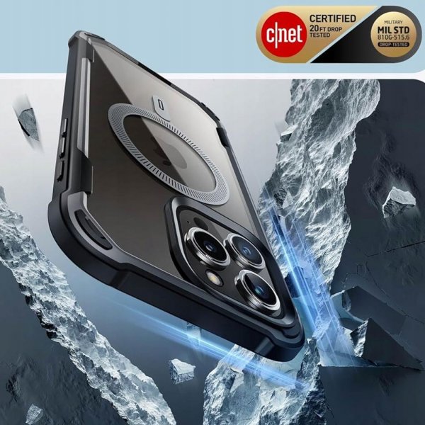 Supcase iPhone 15 Pro Max Kuori Ares Mag Musta