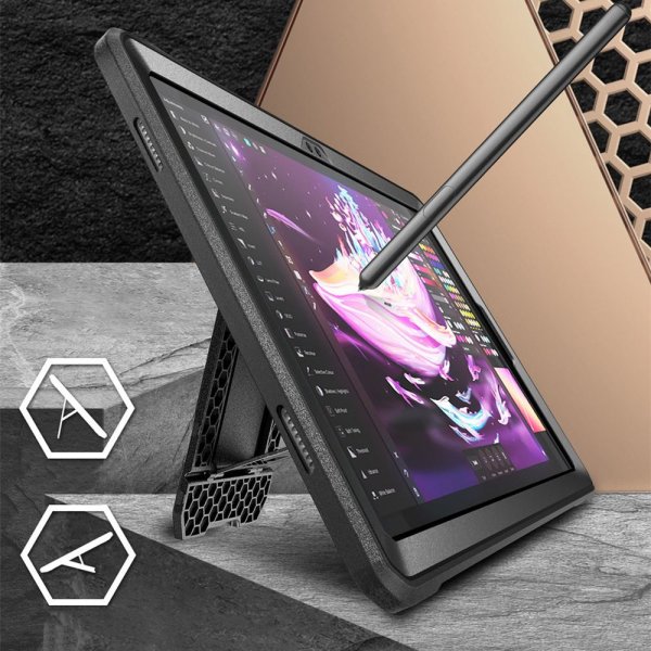 Supcase Samsung Galaxy Tab A9 Plus -suojakotelo UB Pro, musta