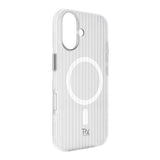 Rvelon iPhone 17 -kuori, aaltopahvimainen, MagSafe, valkoinen
