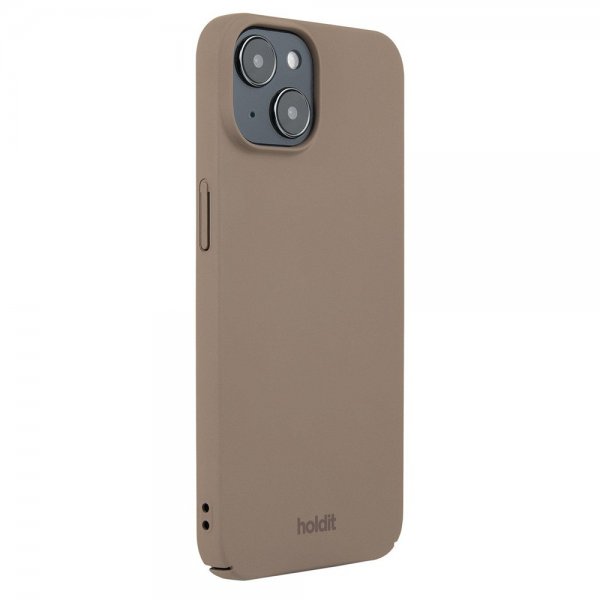 Holdit iPhone 15 Slim Case -suojakuori, Mocha Brown
