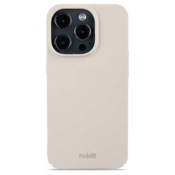 Holdit iPhone 15 Pro Slim Case Light Beige