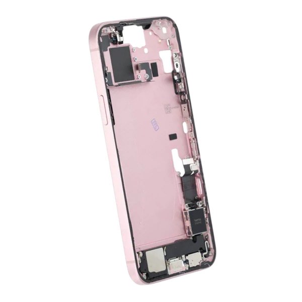 Keskikehys pikkutarvikkeilla iPhone 15 Plussalle - Pinkki OEM